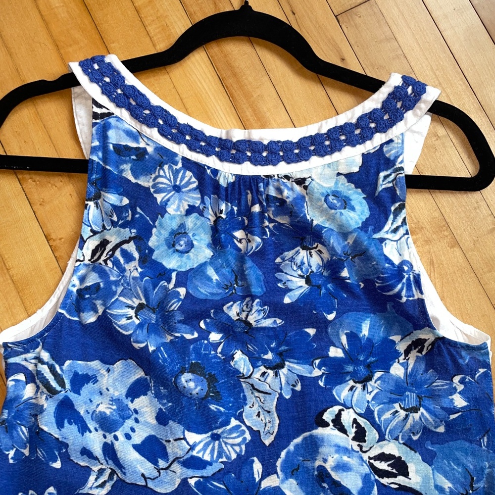 MEADOW RUE Anthropologie Embroidered Cami Tank Cotton Boho Mediterranean Coastal - Picture 9 of 12